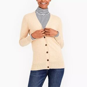 J.Crew cashmere Blend‎ V-neck cardigan Beige Size XXS
